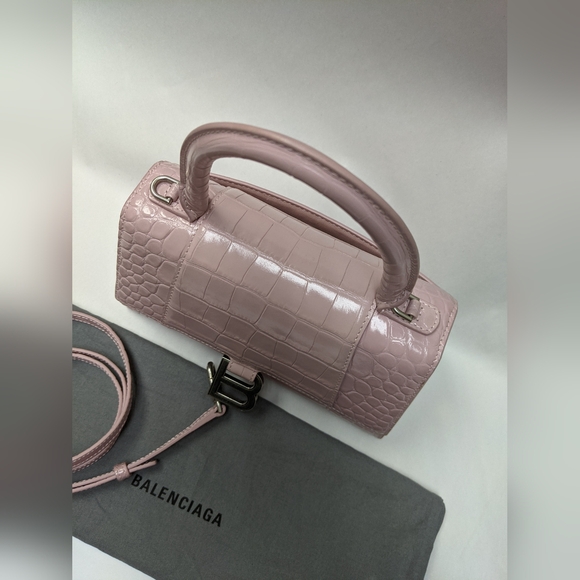 Balenciaga Hourglass Croc Embossed Small "LIVE SHOW TODAY" - Picture 4 of 16
